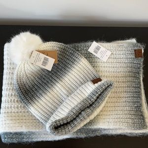 C. C. Black Ombré hat & scarf